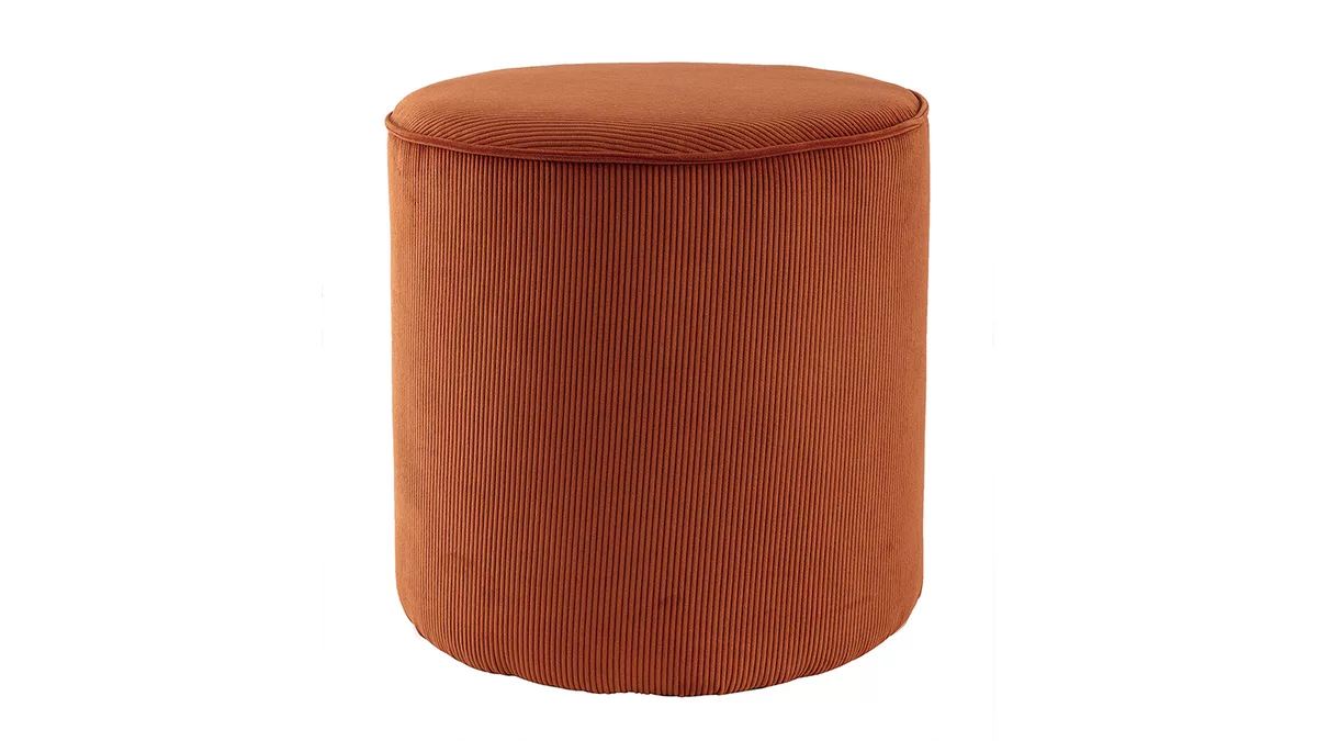 pouf rond en tissu velours en Tunisie