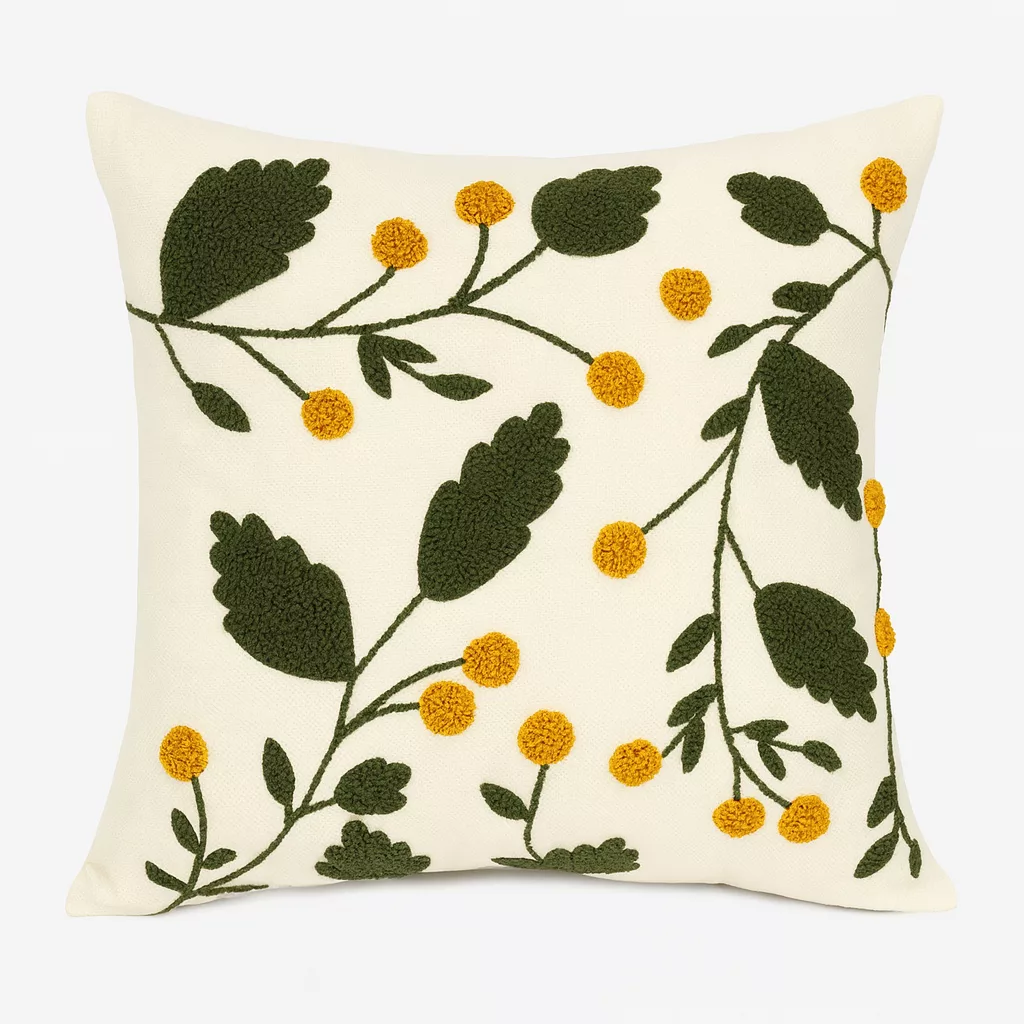 Coussin "FORÊT DORÉE"