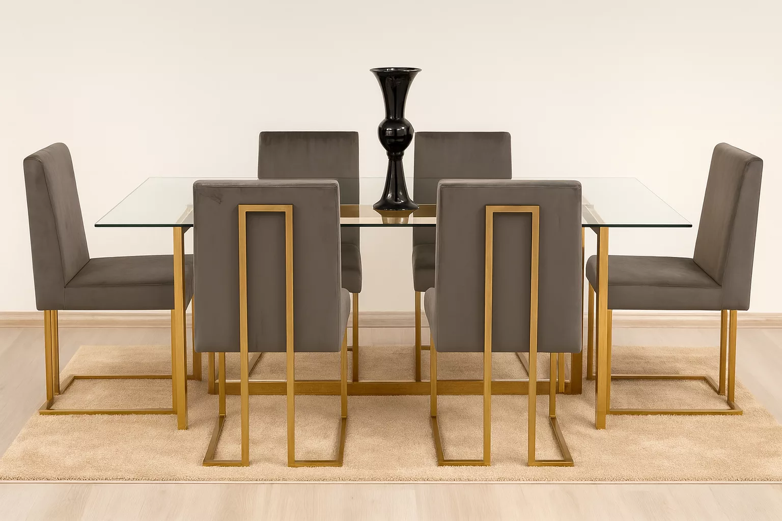 Ensemble salle à manger luxe 100 % Inox – Image 4