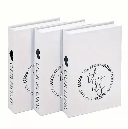 Trio de livres décoratifs "Our Home – Our Life – Our Story" – Image 4