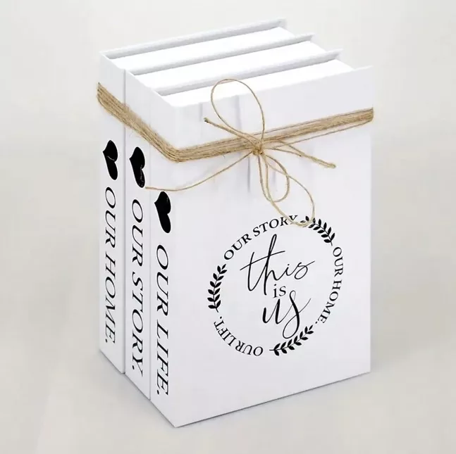 Trio de livres décoratifs "Our Home – Our Life – Our Story" – Image 3