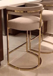 Chaise de Bar Moderne avec Structure Dorée Tunisie