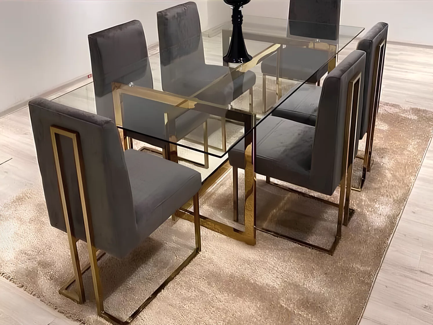 Ensemble salle à manger luxe 100 % Inox – Image 3