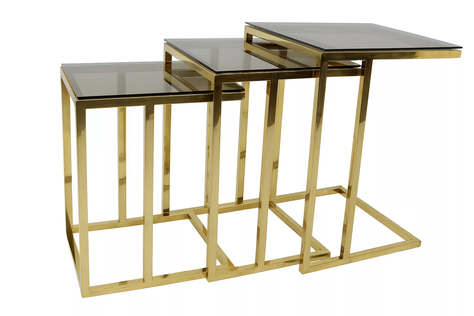 Lot de 3 tables gigognes luxe