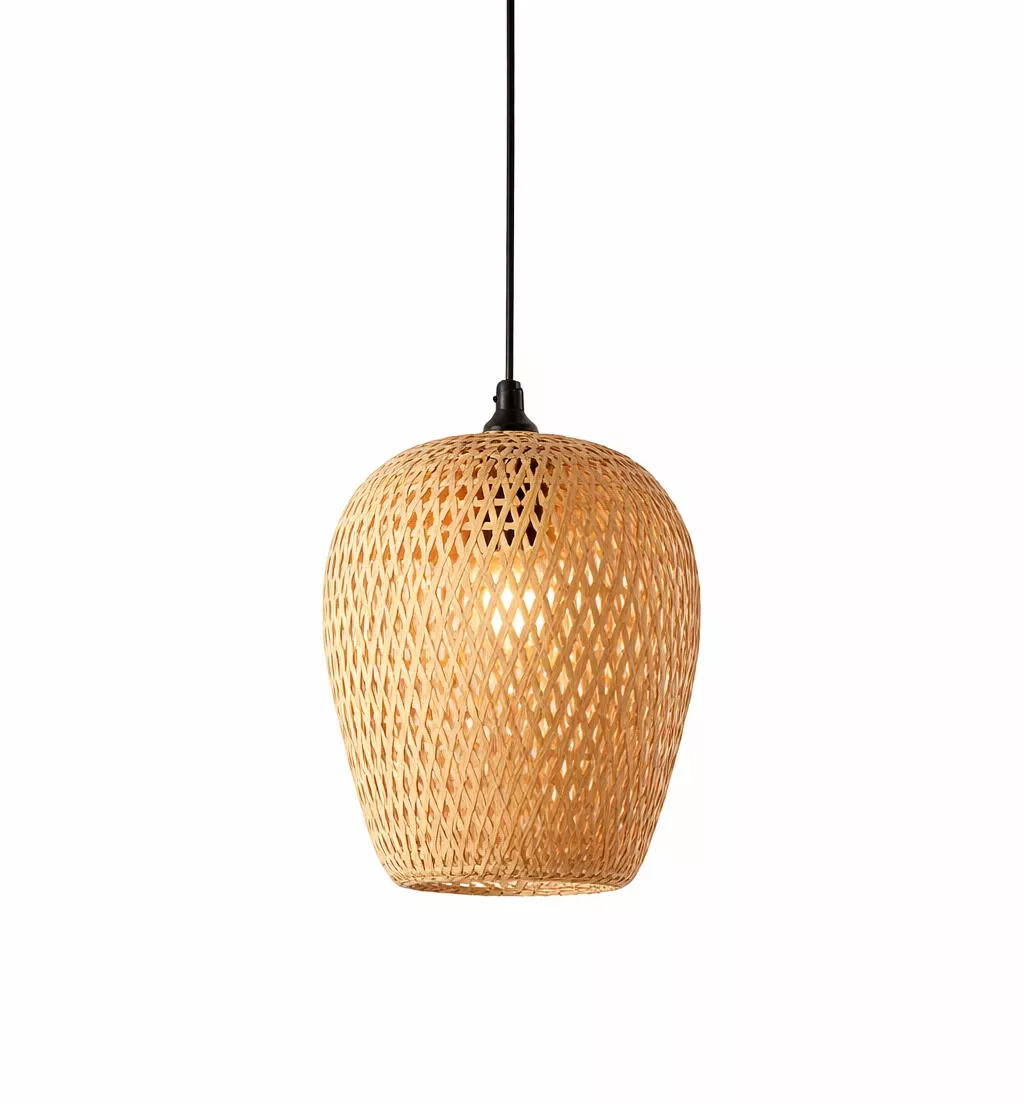 Suspension en rotin tressé – Forme goutte style naturel
