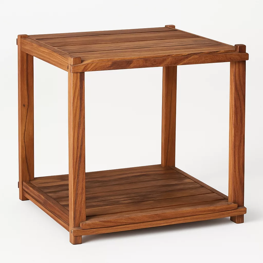 Étagère Basse en Bois Naturel – Image 3