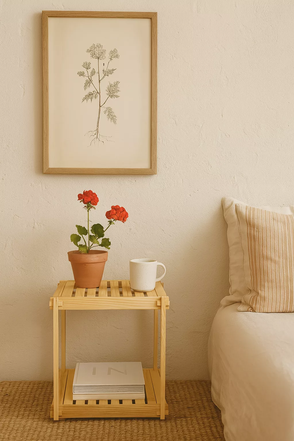 Étagère Basse en Bois Naturel – Image 2