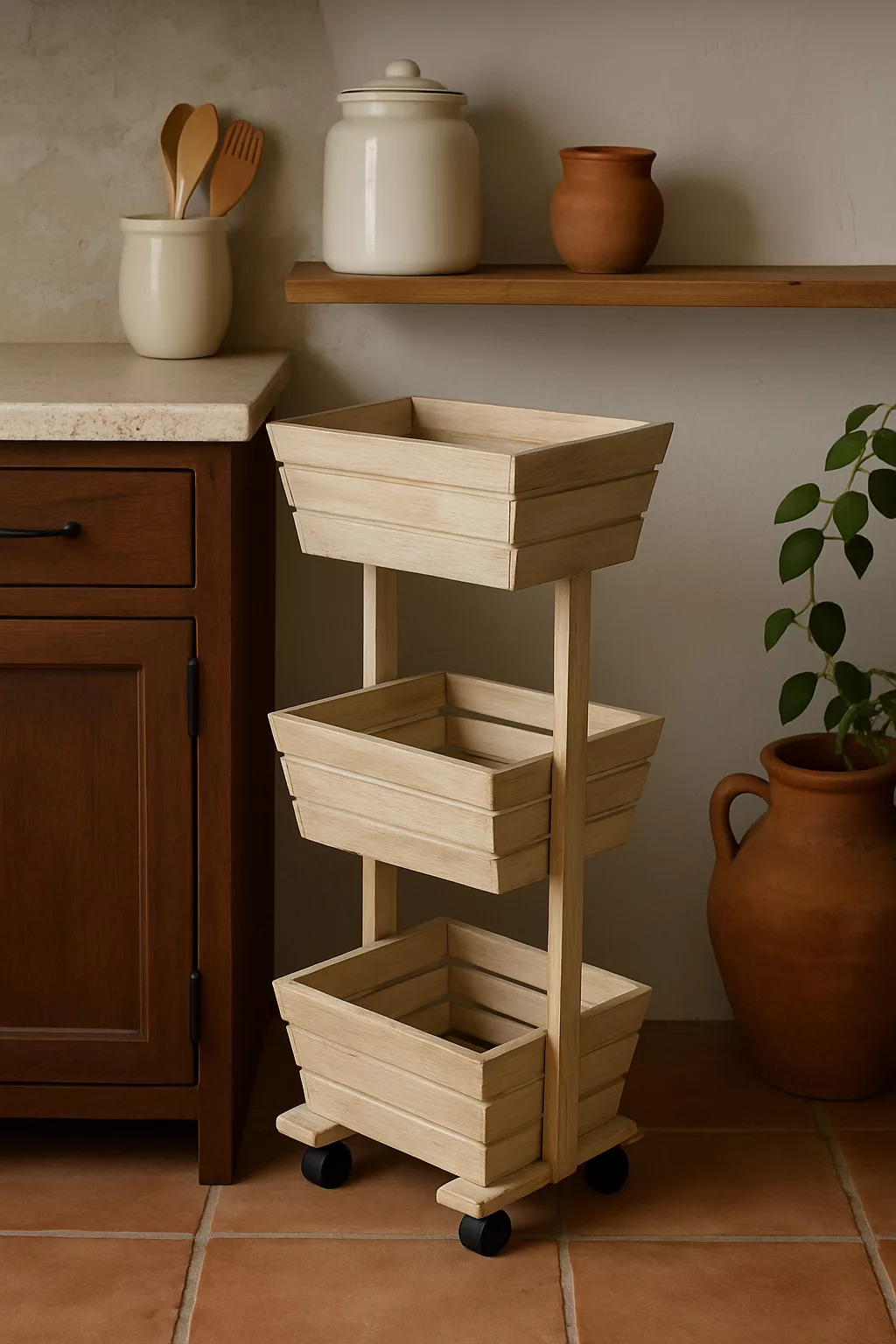 Étagère mobile "Panier Urbain" – 3 niveaux – Image 6