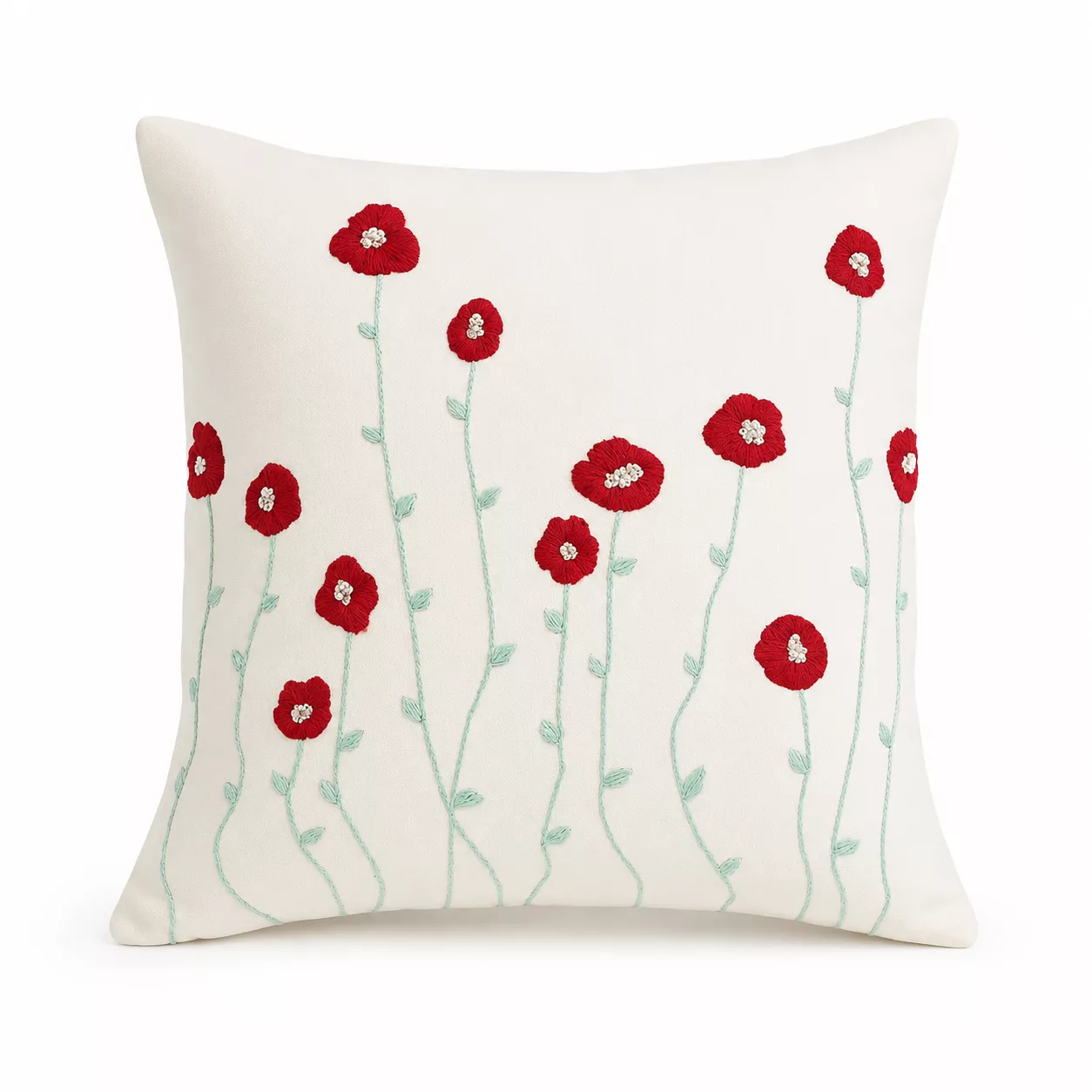 Coussin Décoratif "Champ de Coquelicots"