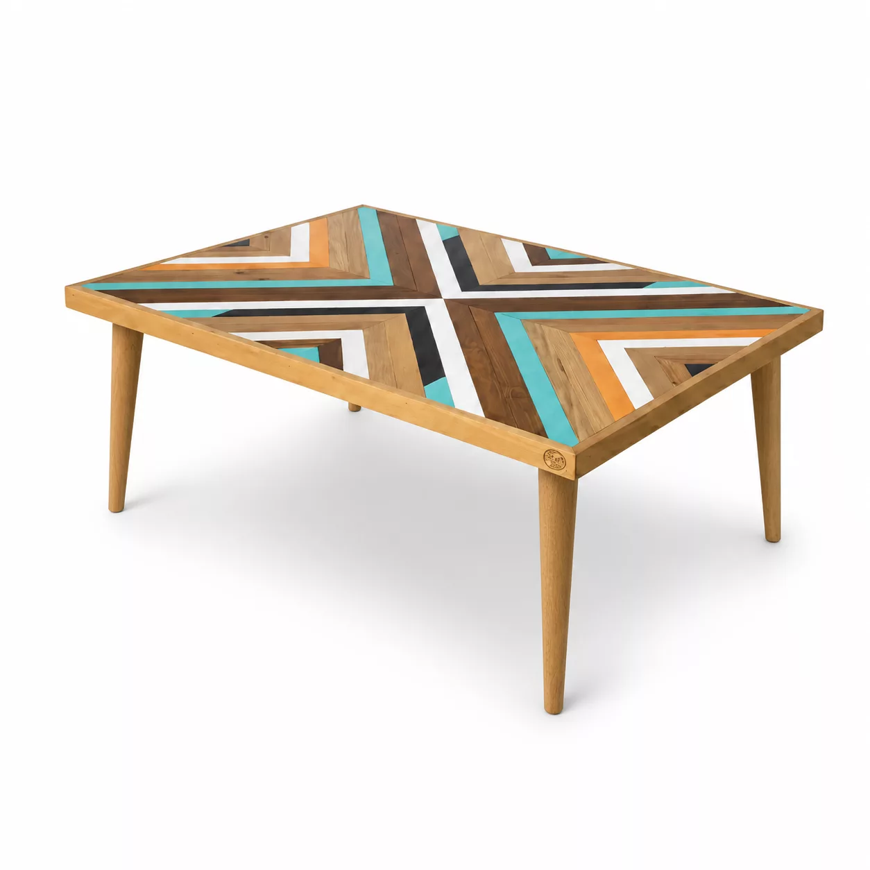 Table Basse Bois Rouge Artisanale