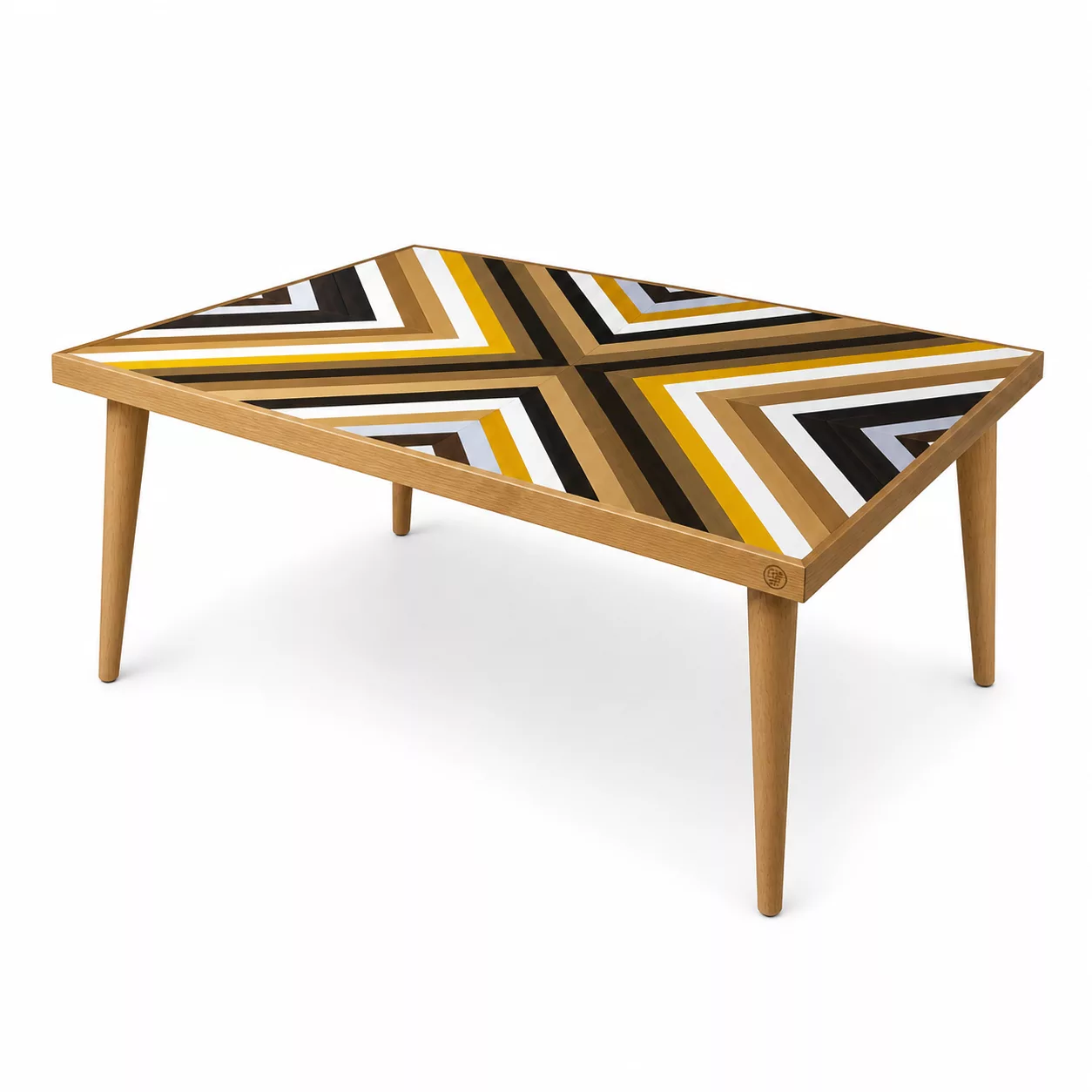 Table Basse Bois Rouge Artisanal Hairpin