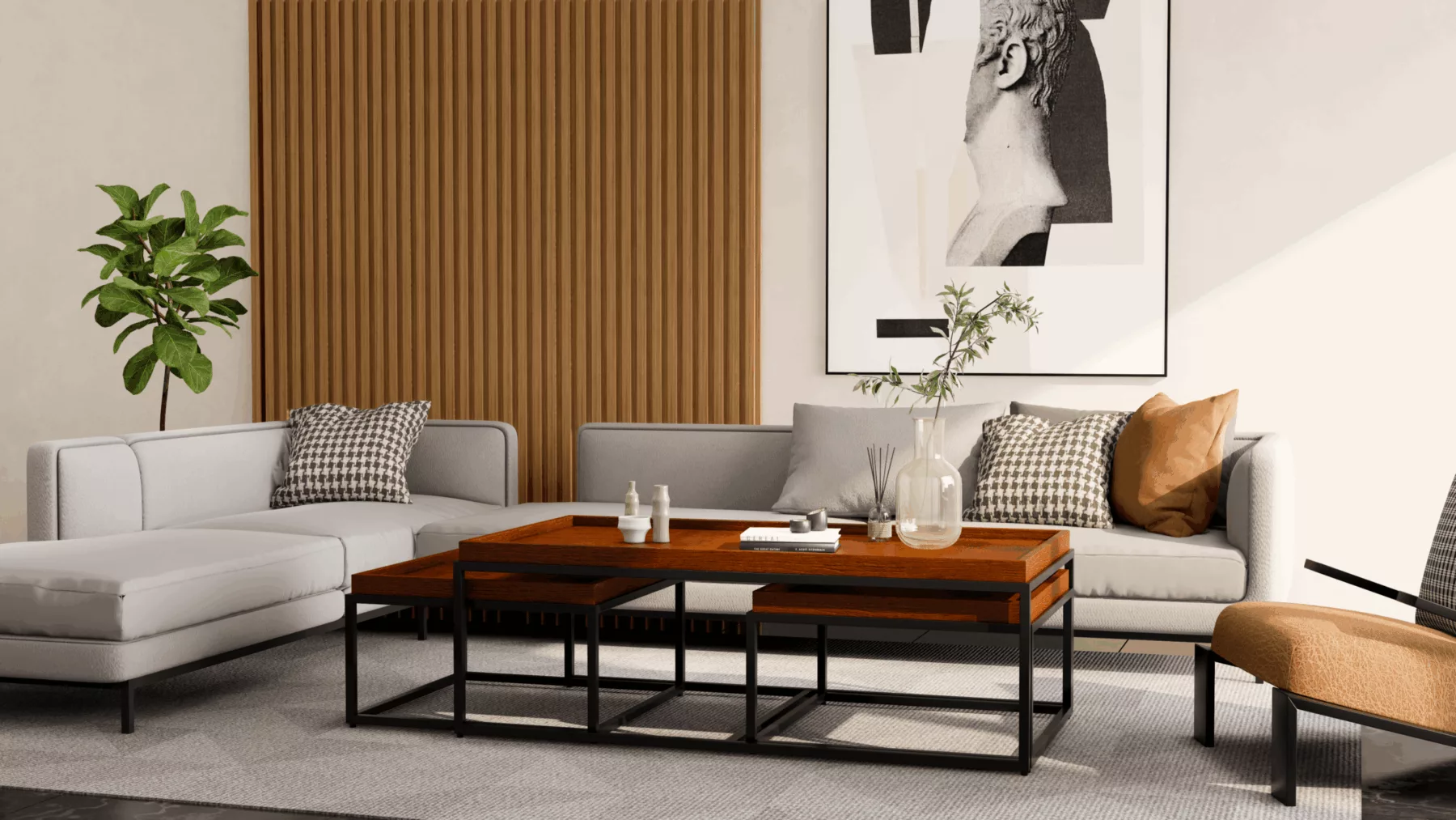 Set de trois Tables Basses Modulaire – Image 3