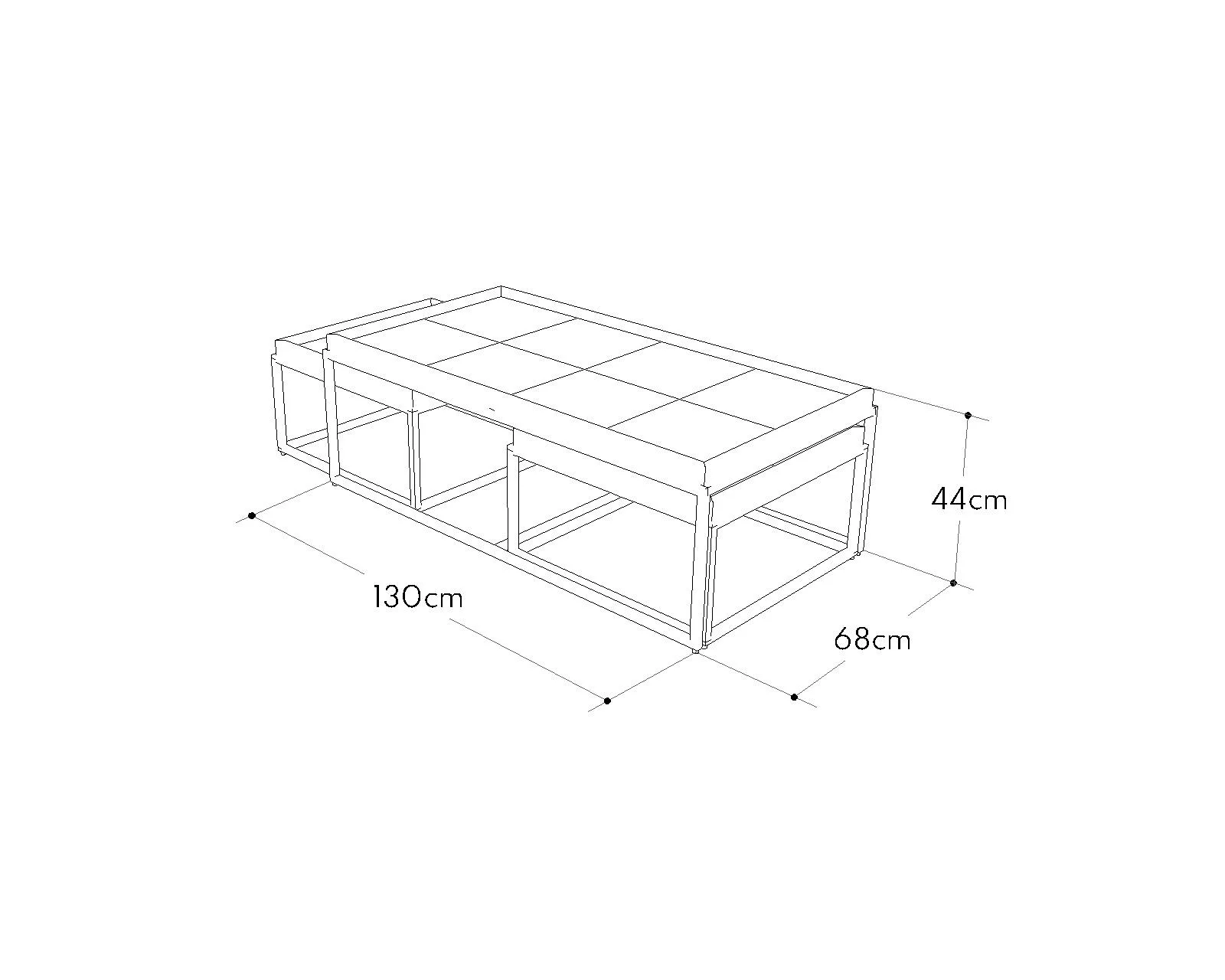 Set de trois Tables Basses Modulaire – Image 6