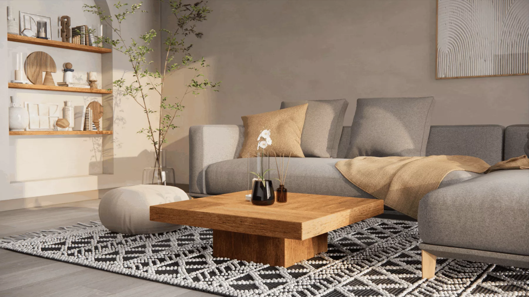 Table basse en bois de palmier 01 – Image 3