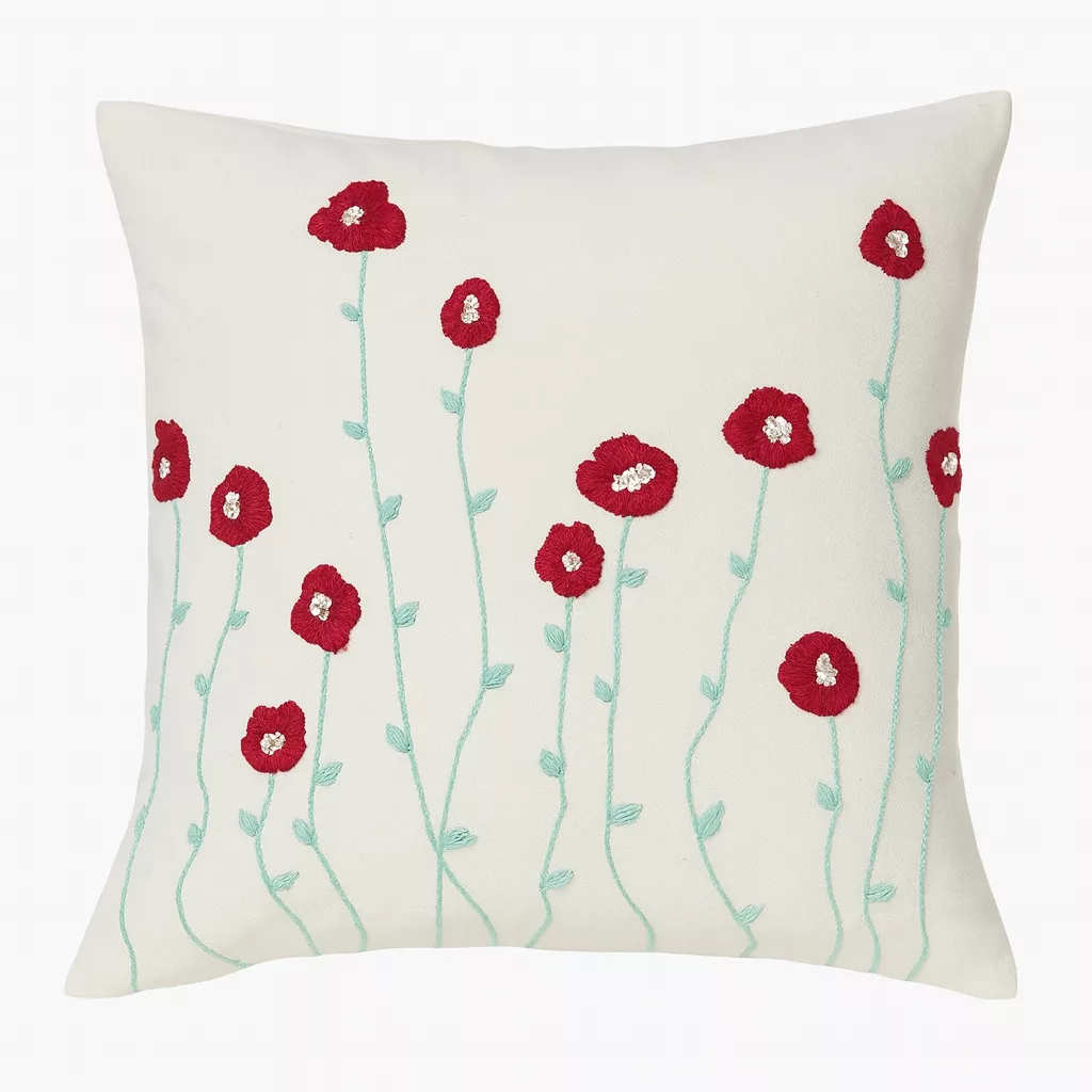 Coussin Décoratif "Champ de Coquelicots"