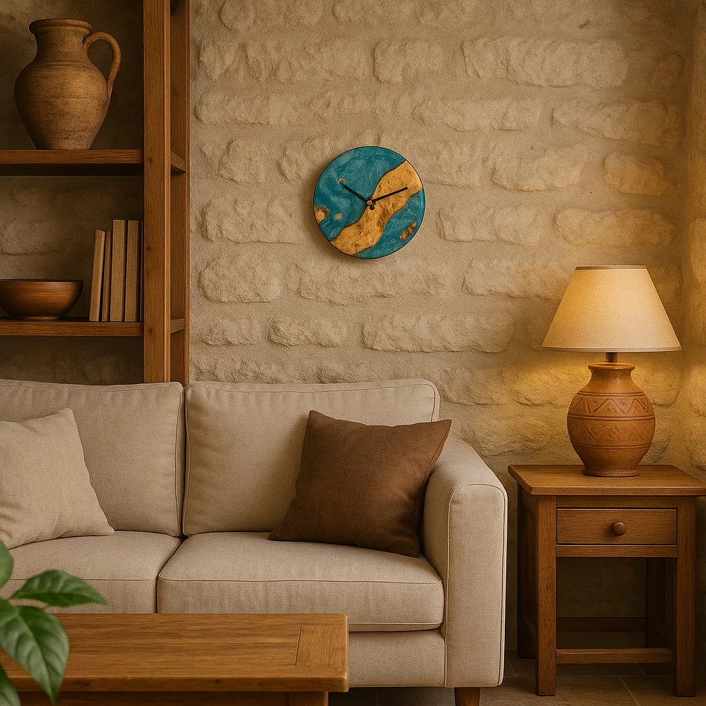 Horloge Murale Design en Bois et Résine – Image 5