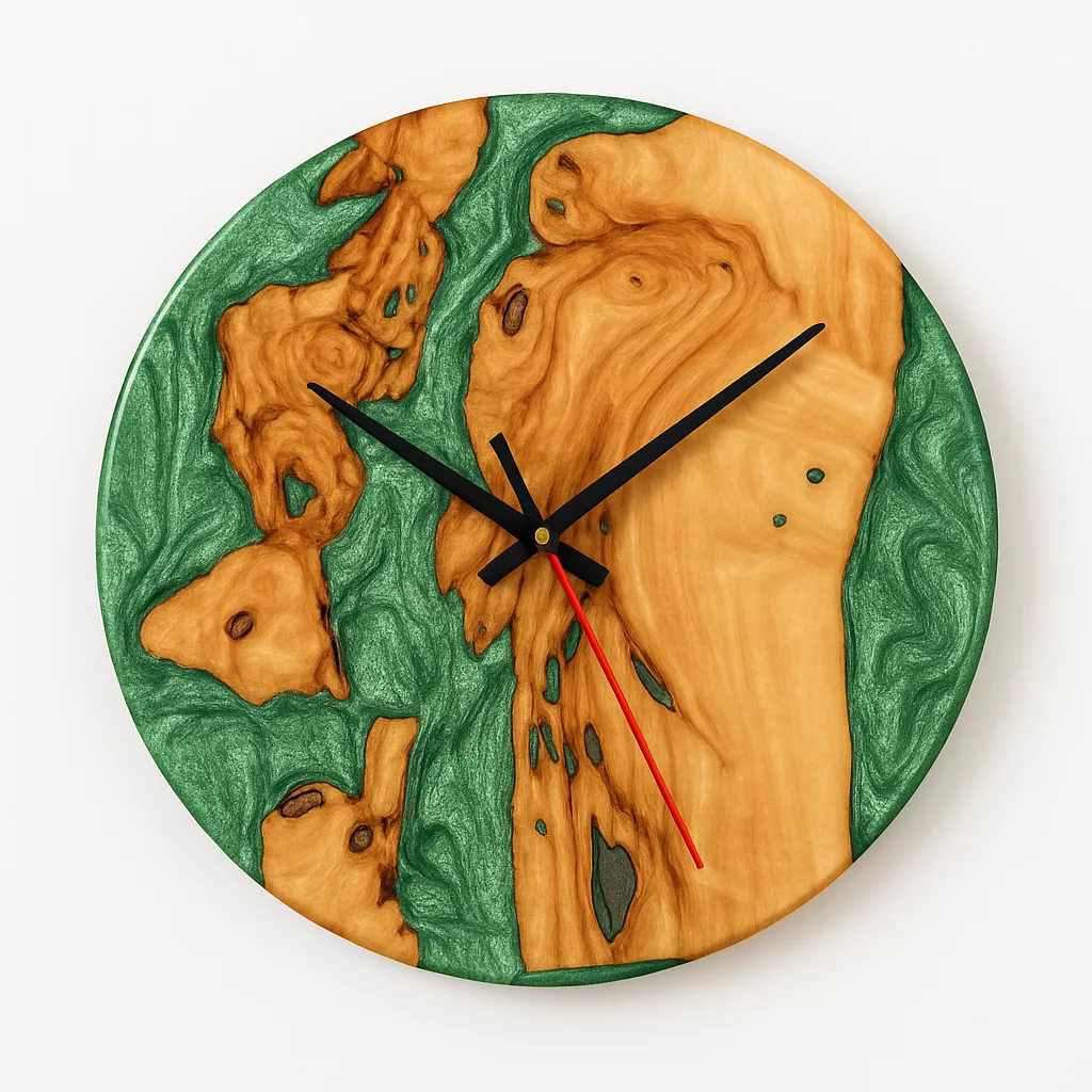 Horloge Murale Design en Bois et Résine – Image 10