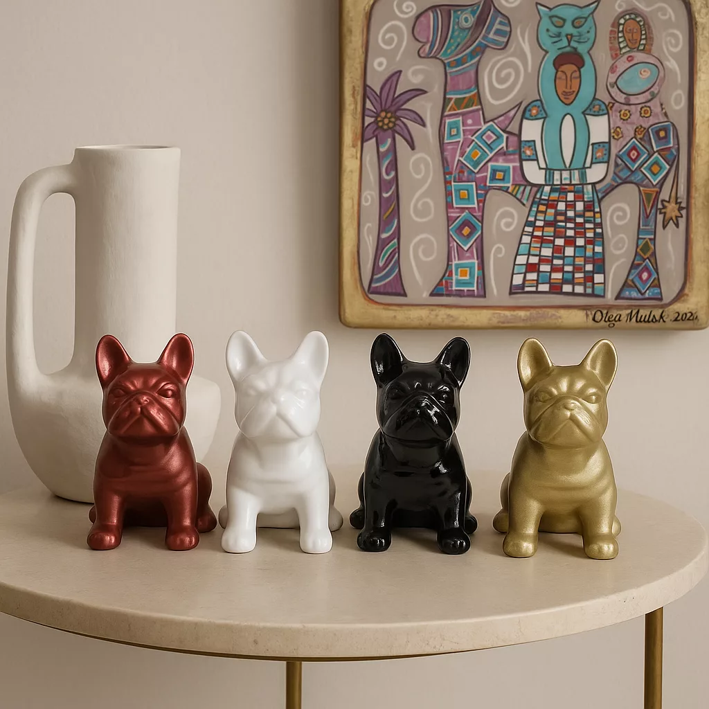 Statuette Bulldog décorative – couleur uni – Image 8
