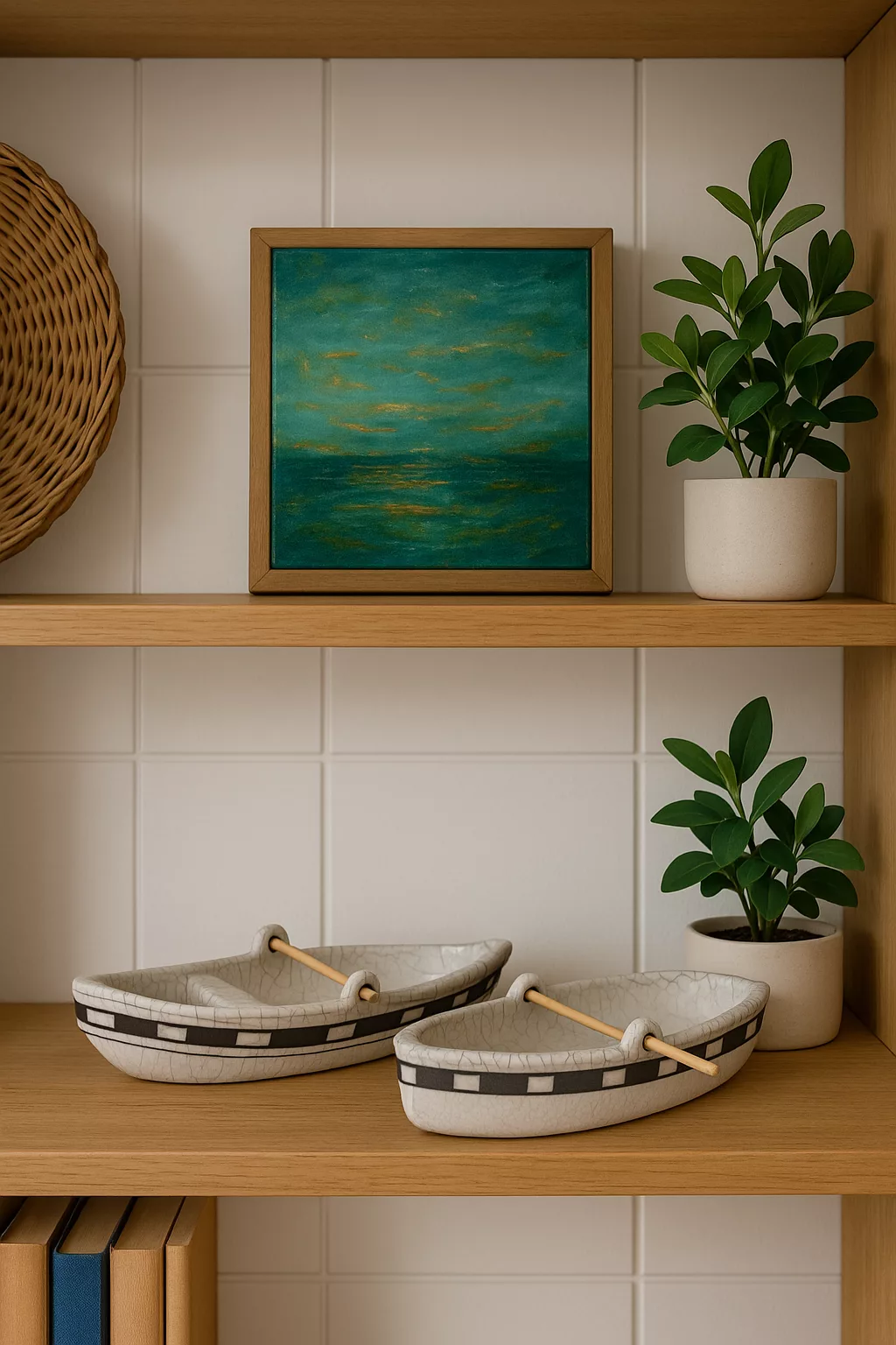 Bateau sculpture en raku artistique – Image 2