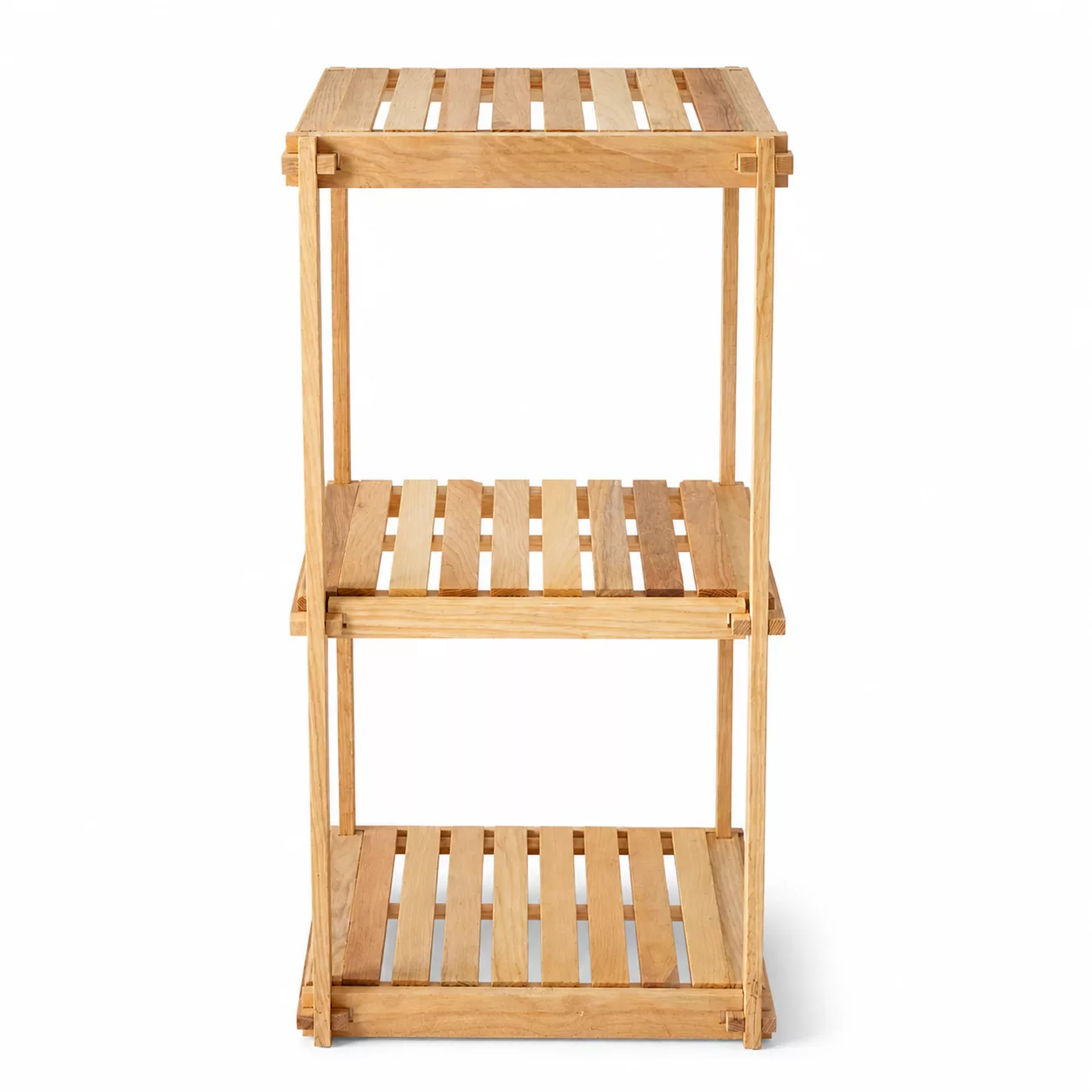 Étagère de Rangement en Bois 3 Niveaux – Style Naturel