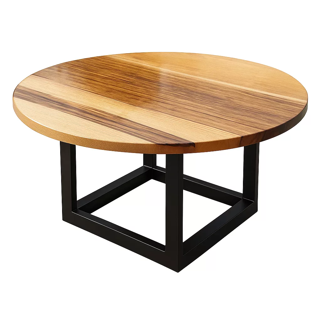 Table Basse Ronde Zébra Métal