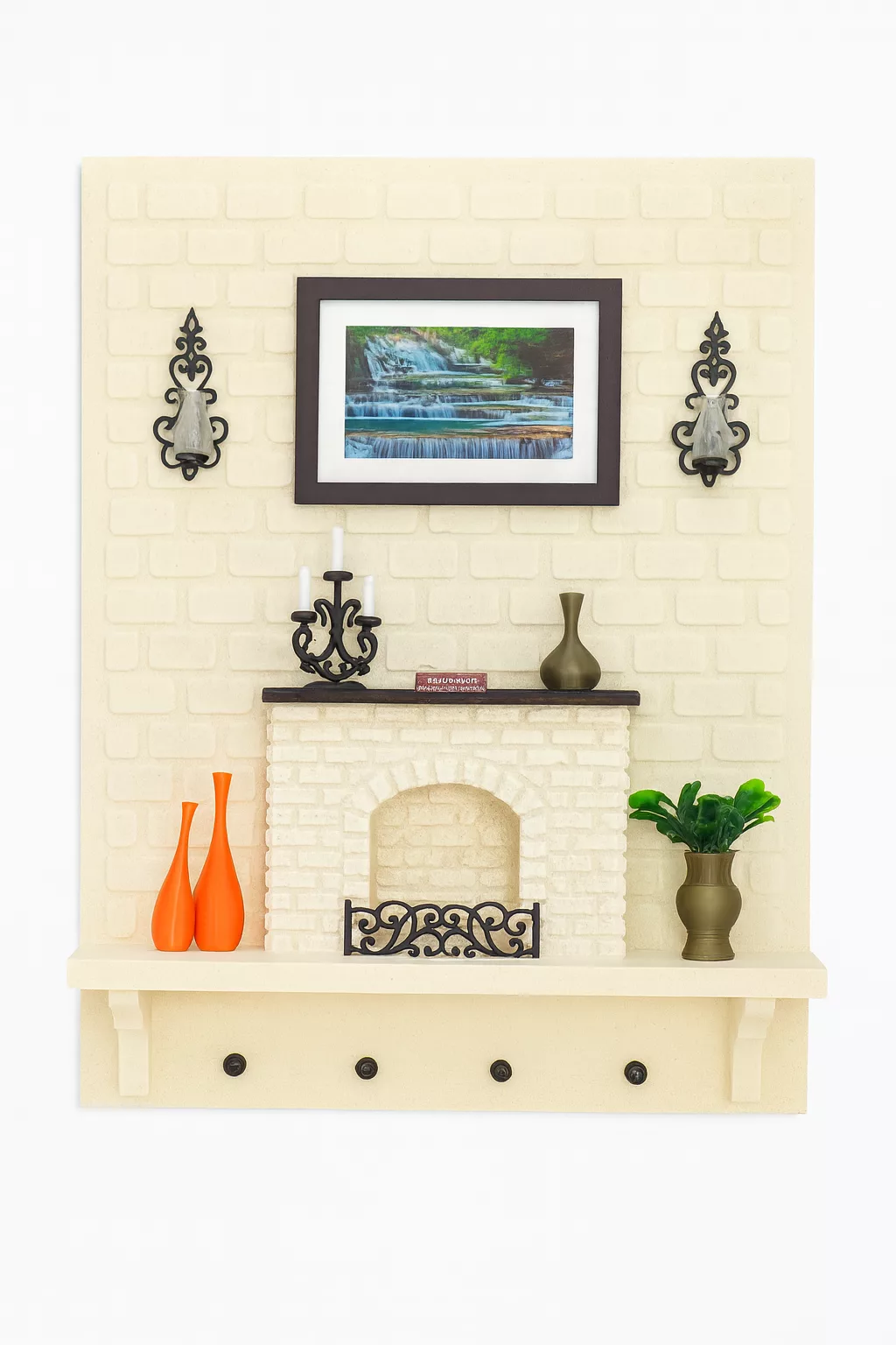 Porte-Clés Mural Design Cheminée