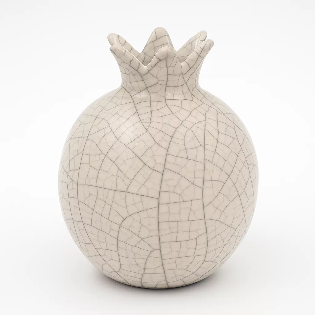 Vase céramique grenade craquelée