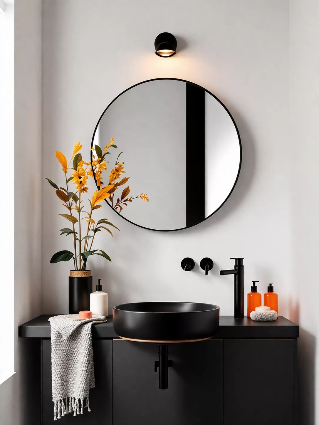 Miroir Aura en acier diamètre 70 cm