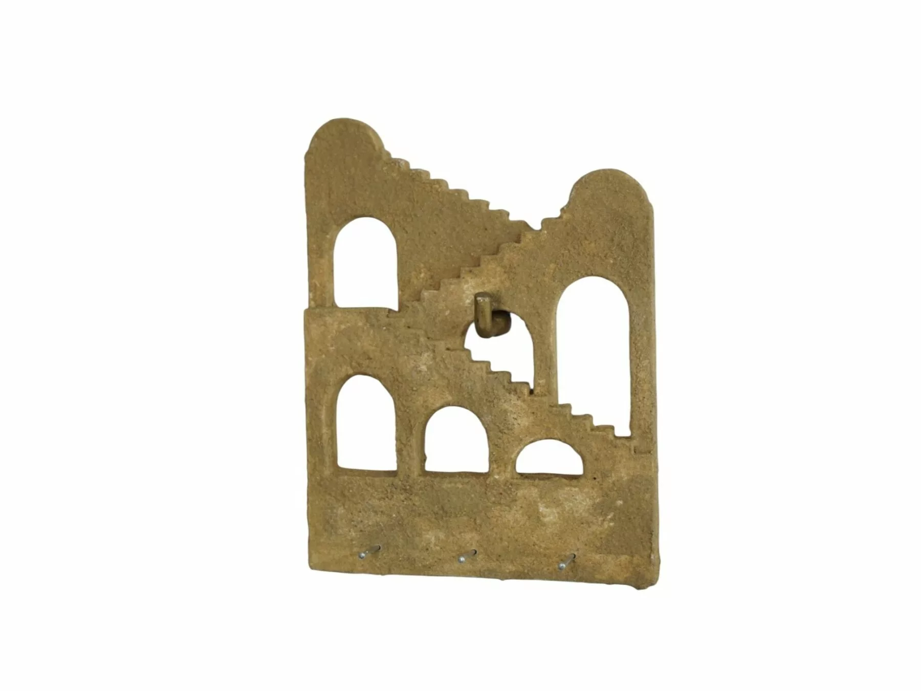 Porte-clés mural artisanal - Arcades de Médina - finition terre