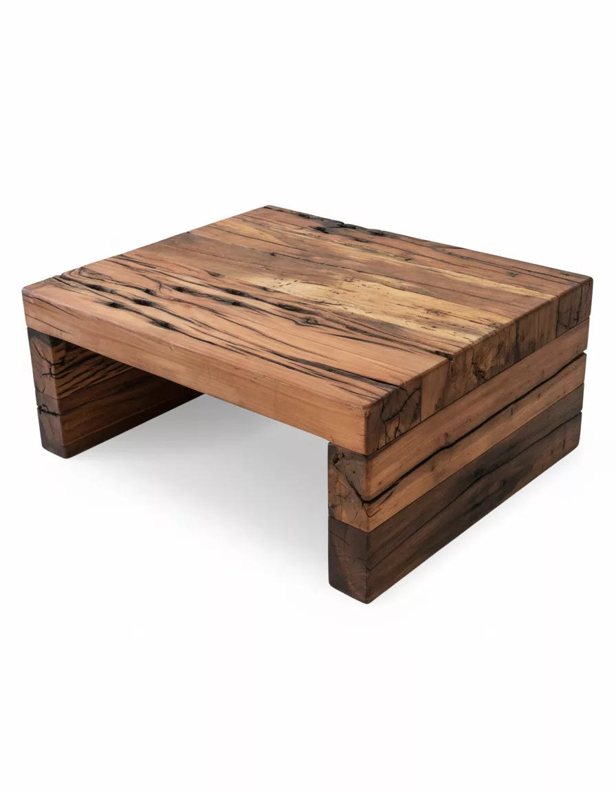 Table Basse en Bois de Chêne – Design Brut & Authentique