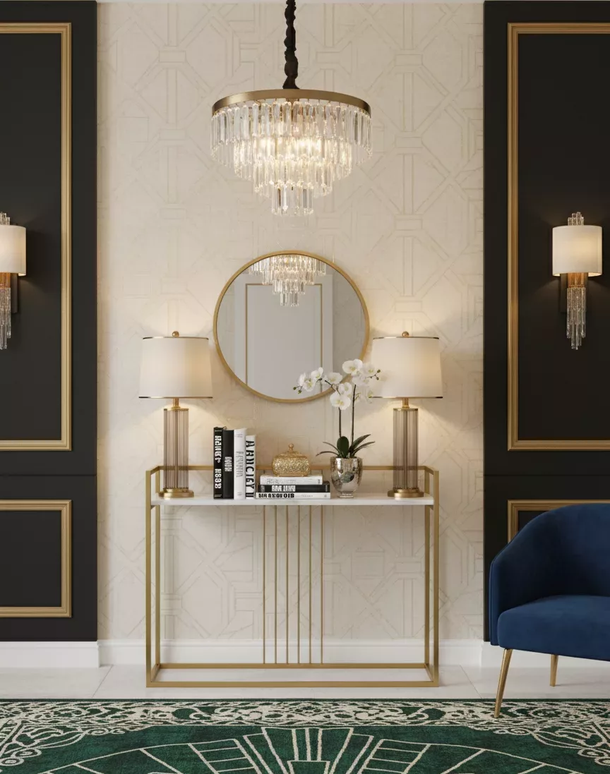 Ensemble Console et Miroir « Gatsby » – Éclat Art Déco – Image 2