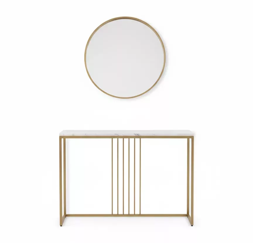 Ensemble Console et Miroir "L'Éclat Parisien"