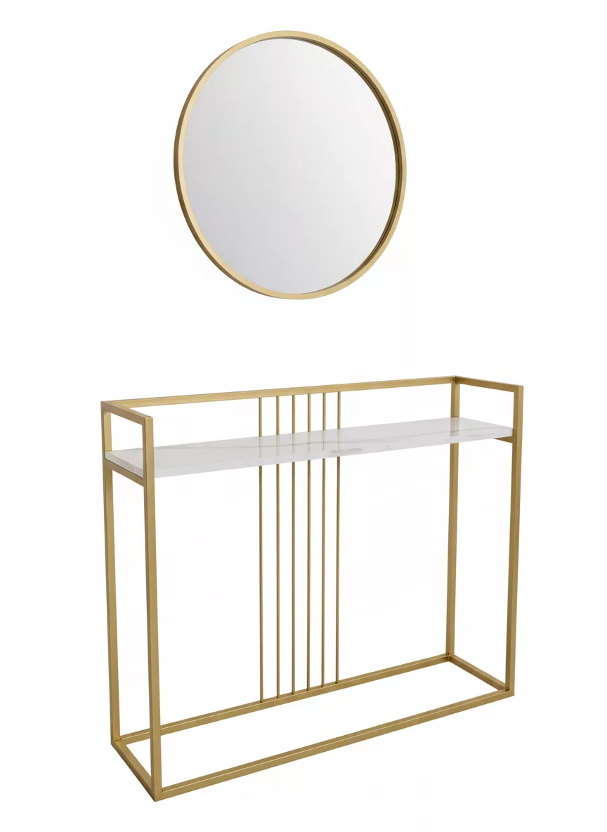 Ensemble Console et Miroir « Gatsby » – Éclat Art Déco