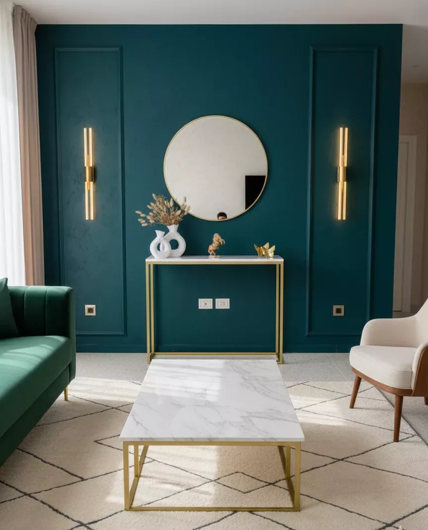 Ensemble Console et Miroir « Aura Chic » – L'Élégance Minimaliste – Image 2