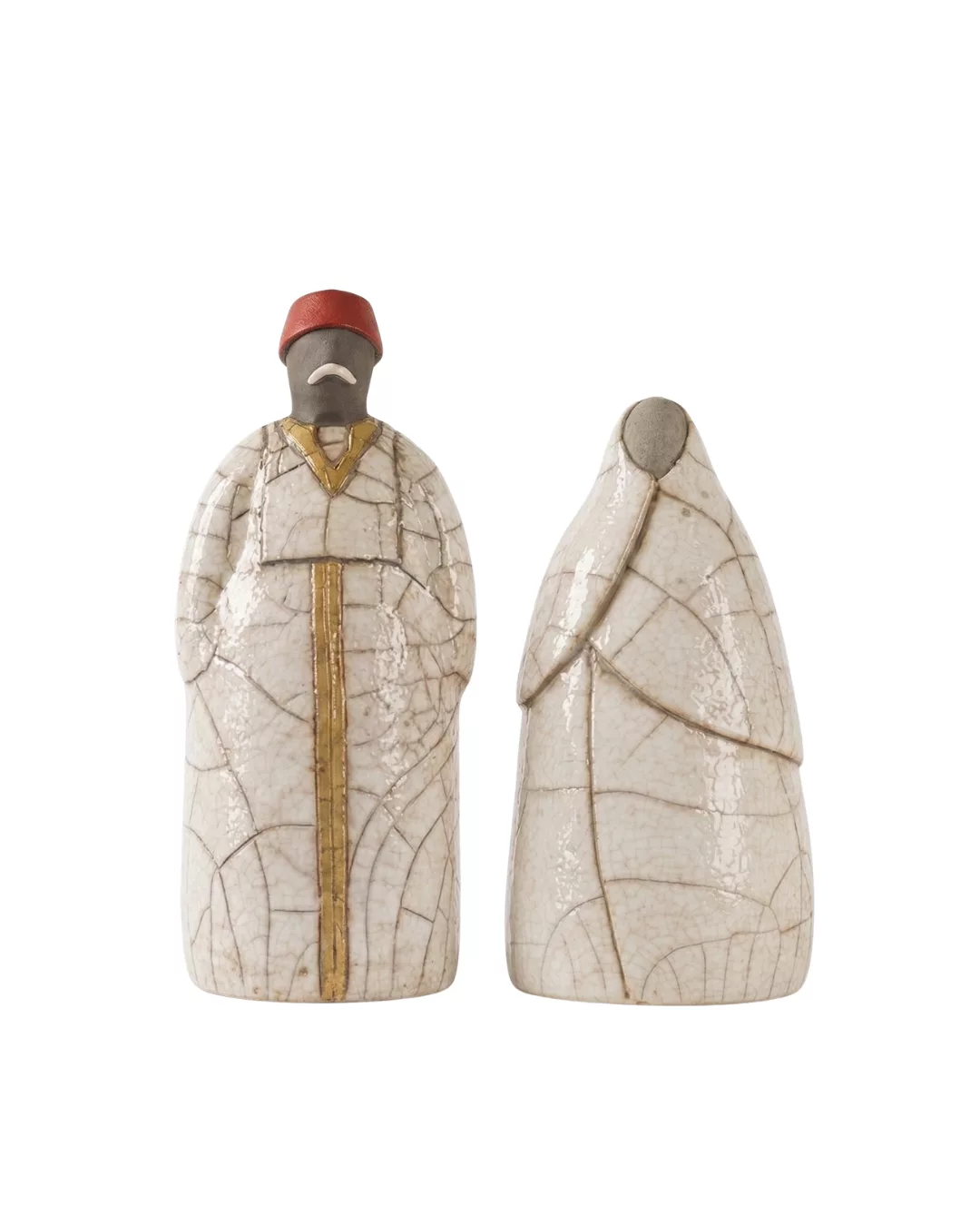 Coffret cadeau artisanal - Couple traditionnel sculpté – Pièces uniques