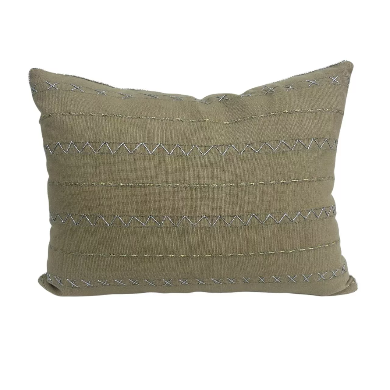 Lot de 2 coussins décoratifs brodés aux fils argent et doré - 30 X 50 cm – Image 6