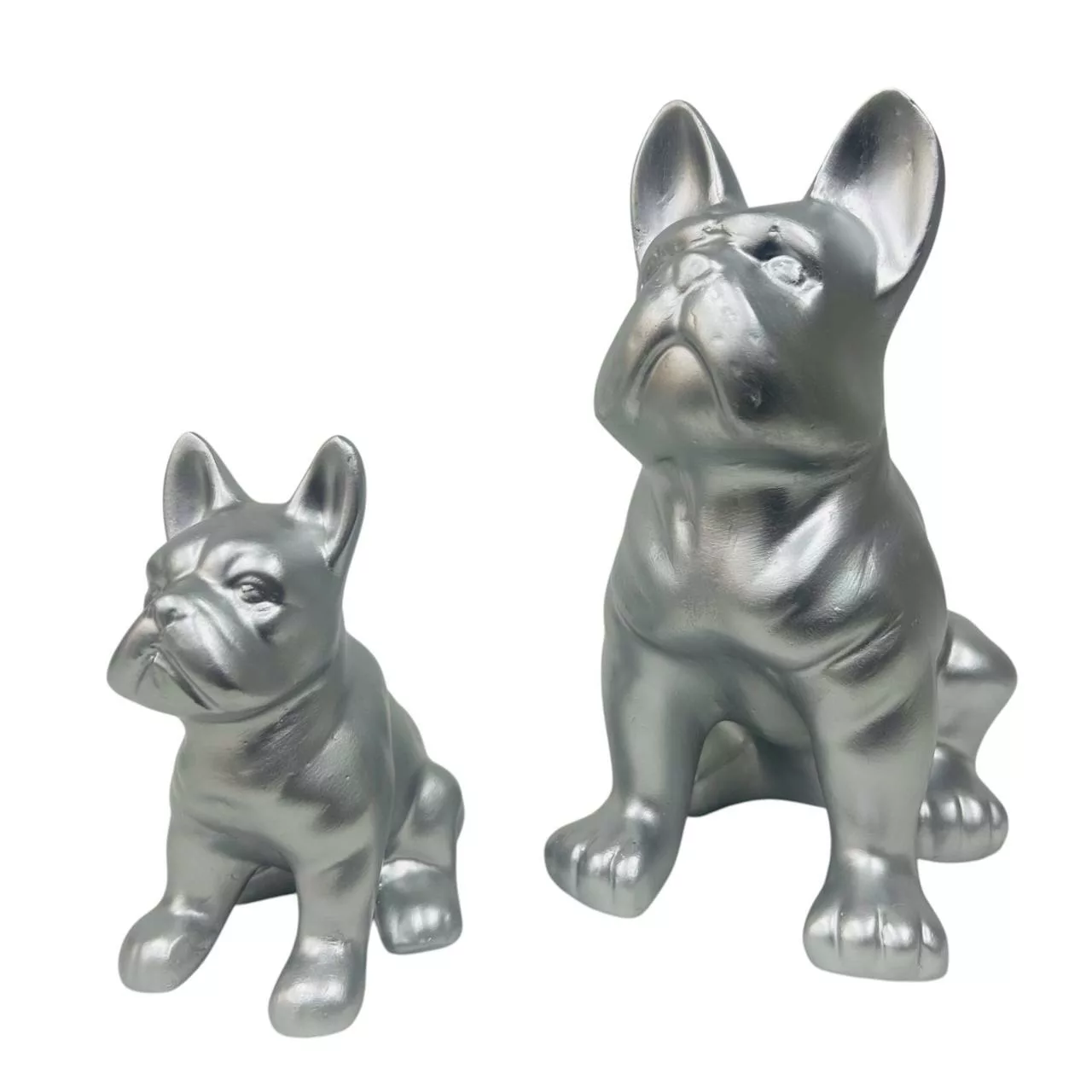 Duo Statuettes Bulldog décoratives