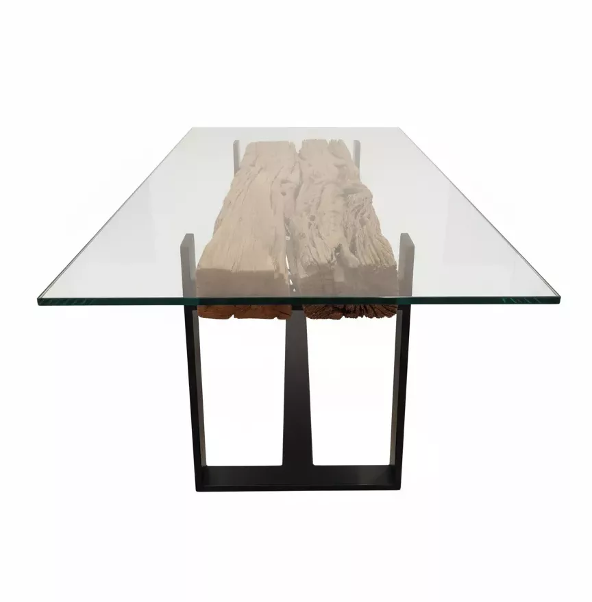 Table de Repas Industrielle – Réemploi de "Traverses de Train"