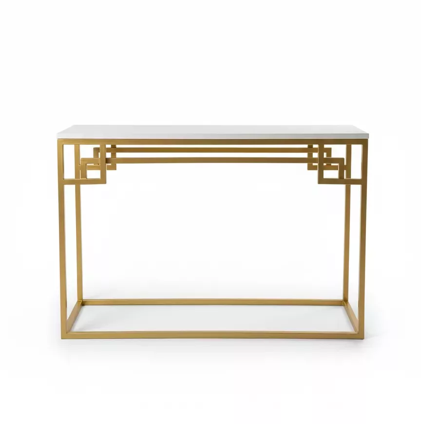 Console Géométrique Doré