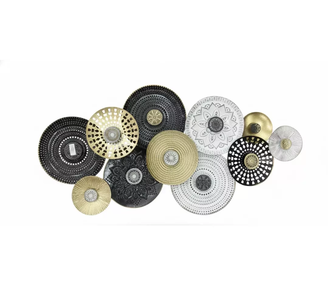 Sculpture Murale "Mandala Noir & Or" – Collection Zitoun & Equalatus