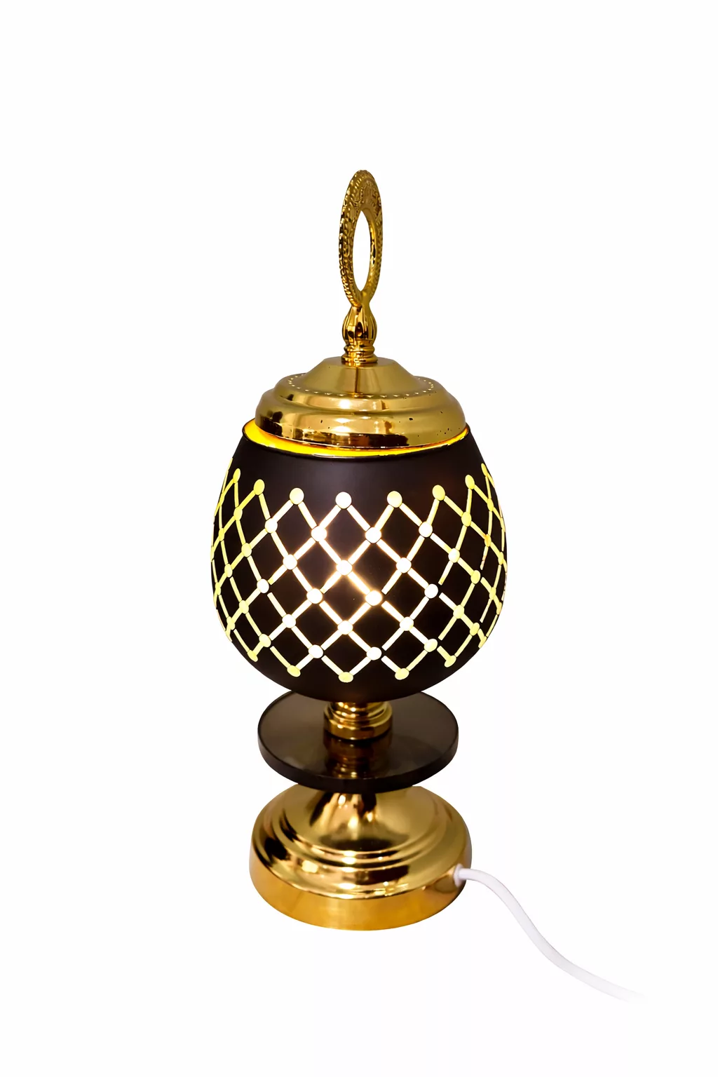 Lampe de Table Orientale & Brûleur d’Encens Élégant