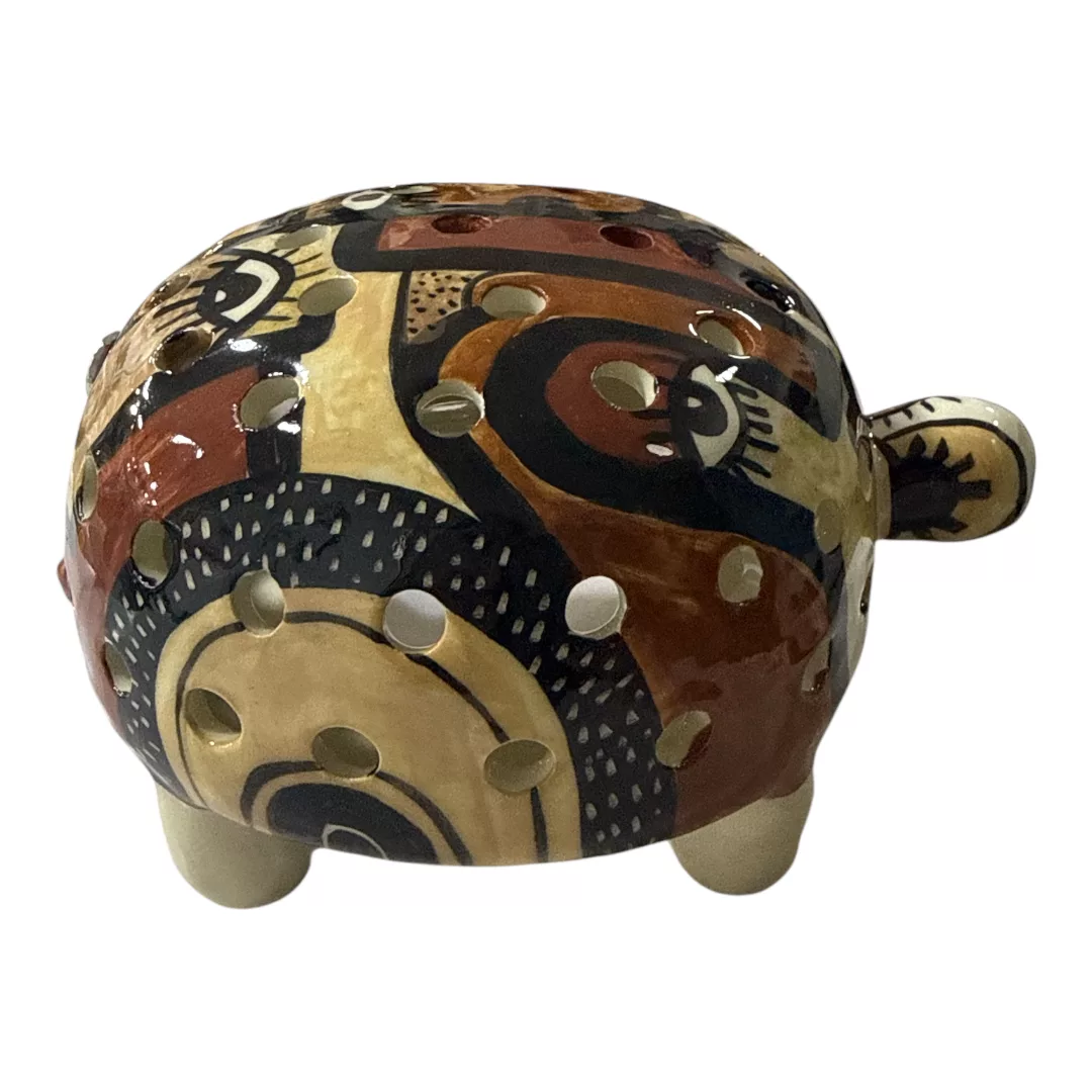 tortue graohique marron et beige