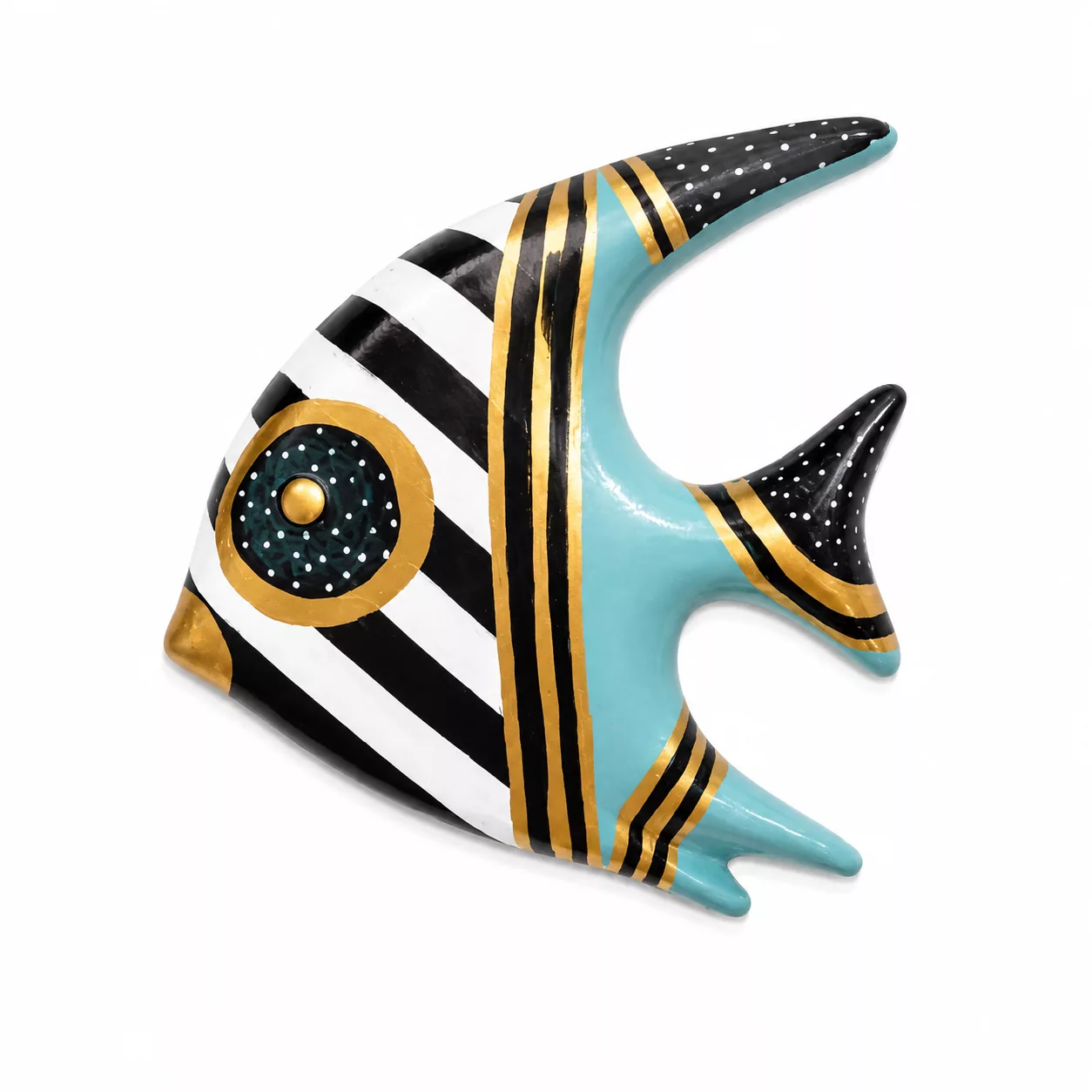 Poisson mural graphique– 23 x 23 cm