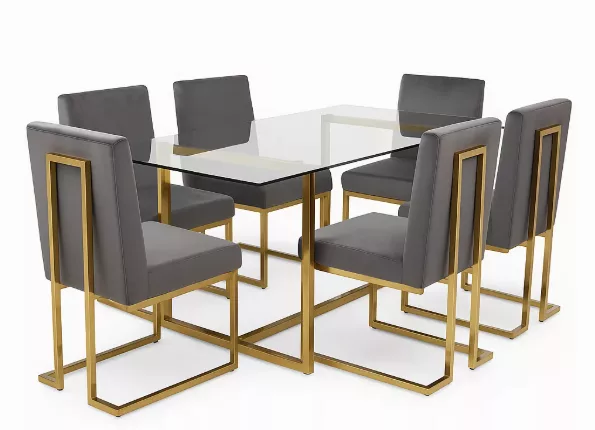 Ensemble salle à manger luxe 100 % Inox en Tunisie