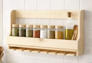 Étagère murale en bois massif