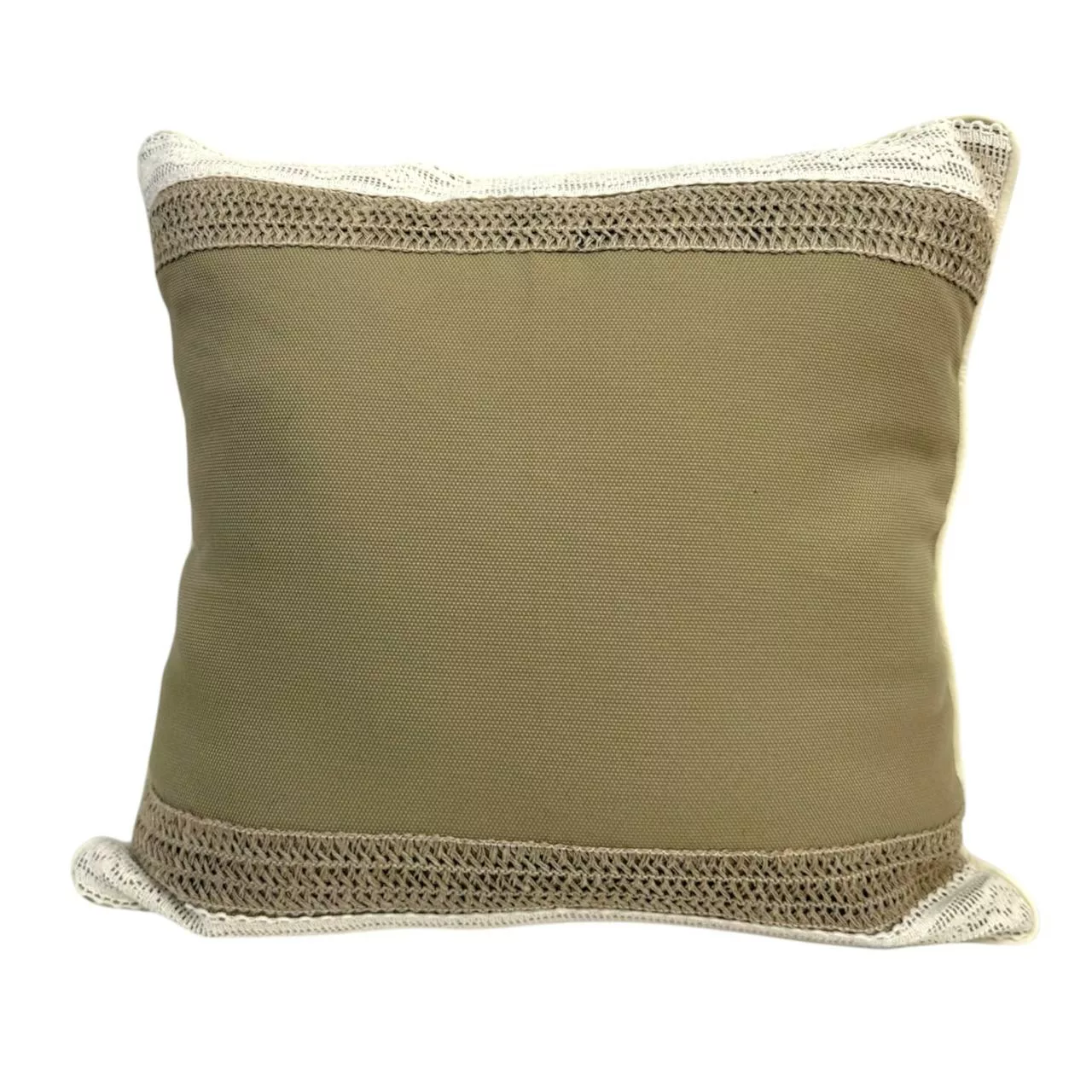 COUSSIN BICOLORE GREGE ET BEIGE 45 X 45 CM