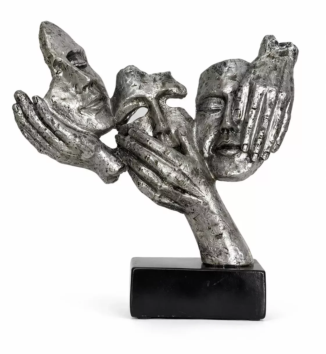 Statuette décorative – Les trois visages de l’art-gris