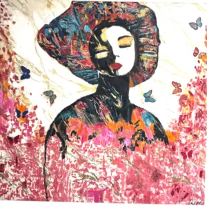 Portrait peinture grand format sur toile