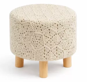Pouf Rosace en macramé Pouf Rosace en macramé