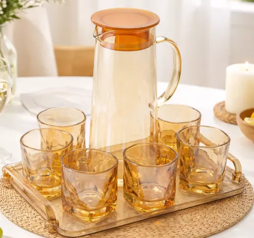 Service à Boisson avec Plateau 8 Pièces